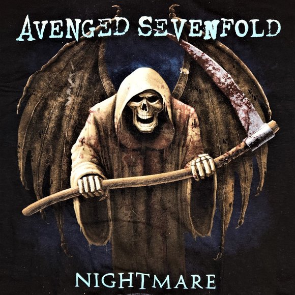 Avenged Sevenfold A7X metalcore metal rock Raglan Official T-Shirt 2XL XXL NWT - Picture 2 of 3